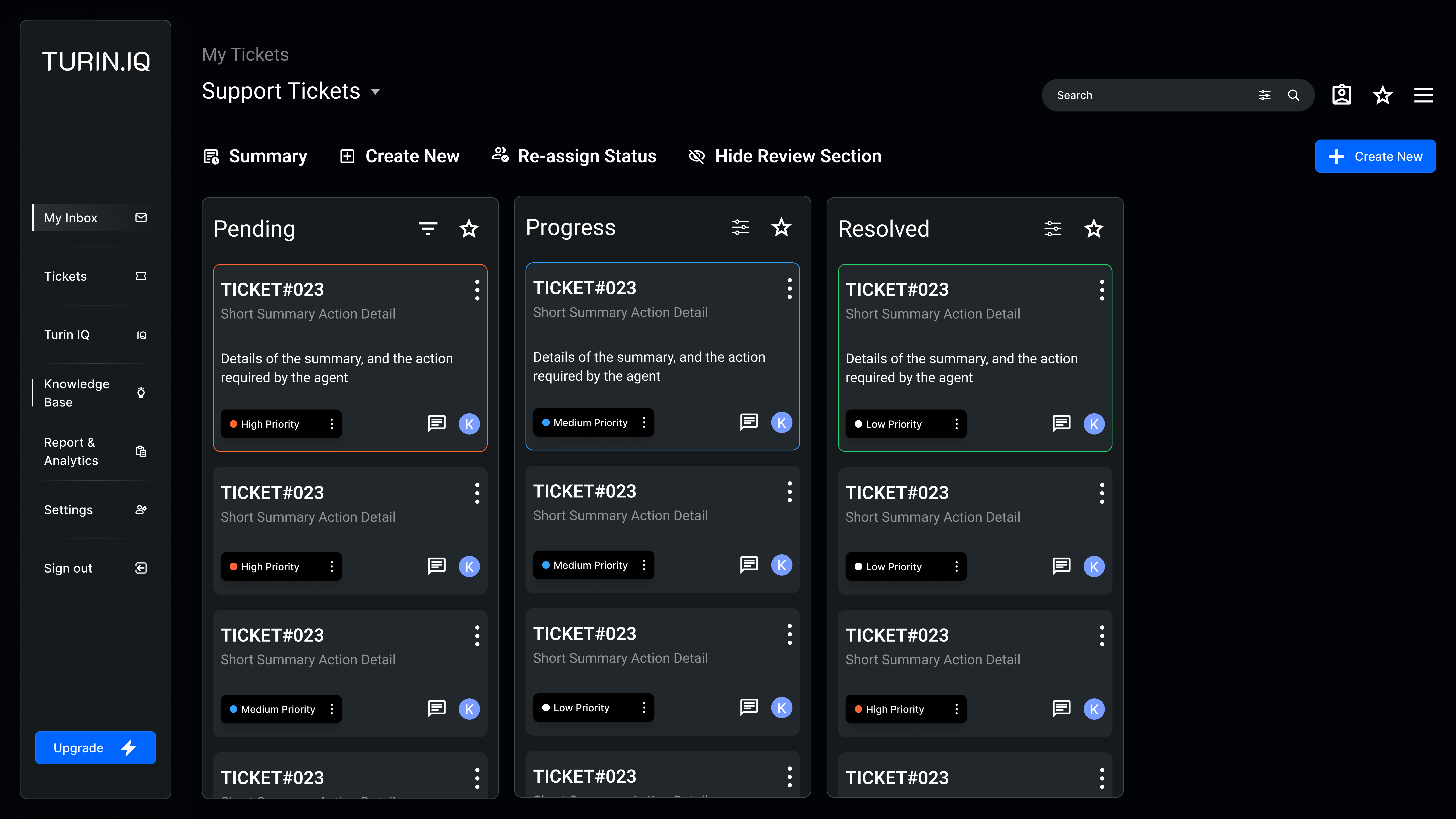 Dashboard Interface